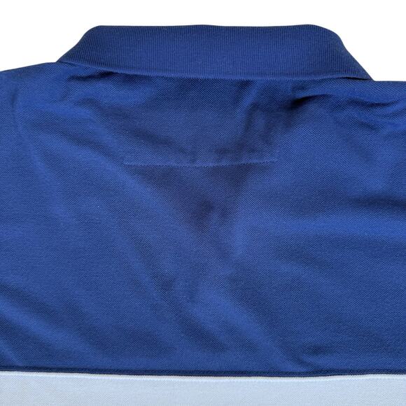 Chaps Mens Colorblock Polo Shirt XXL 2XL Blue White Classic Fit Casual Everyday - Picture 8 of 9